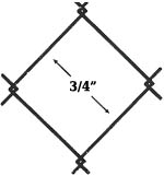 .75 inch chain link mesh diagram