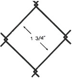 1 3/4 inch chain link mesh diagram